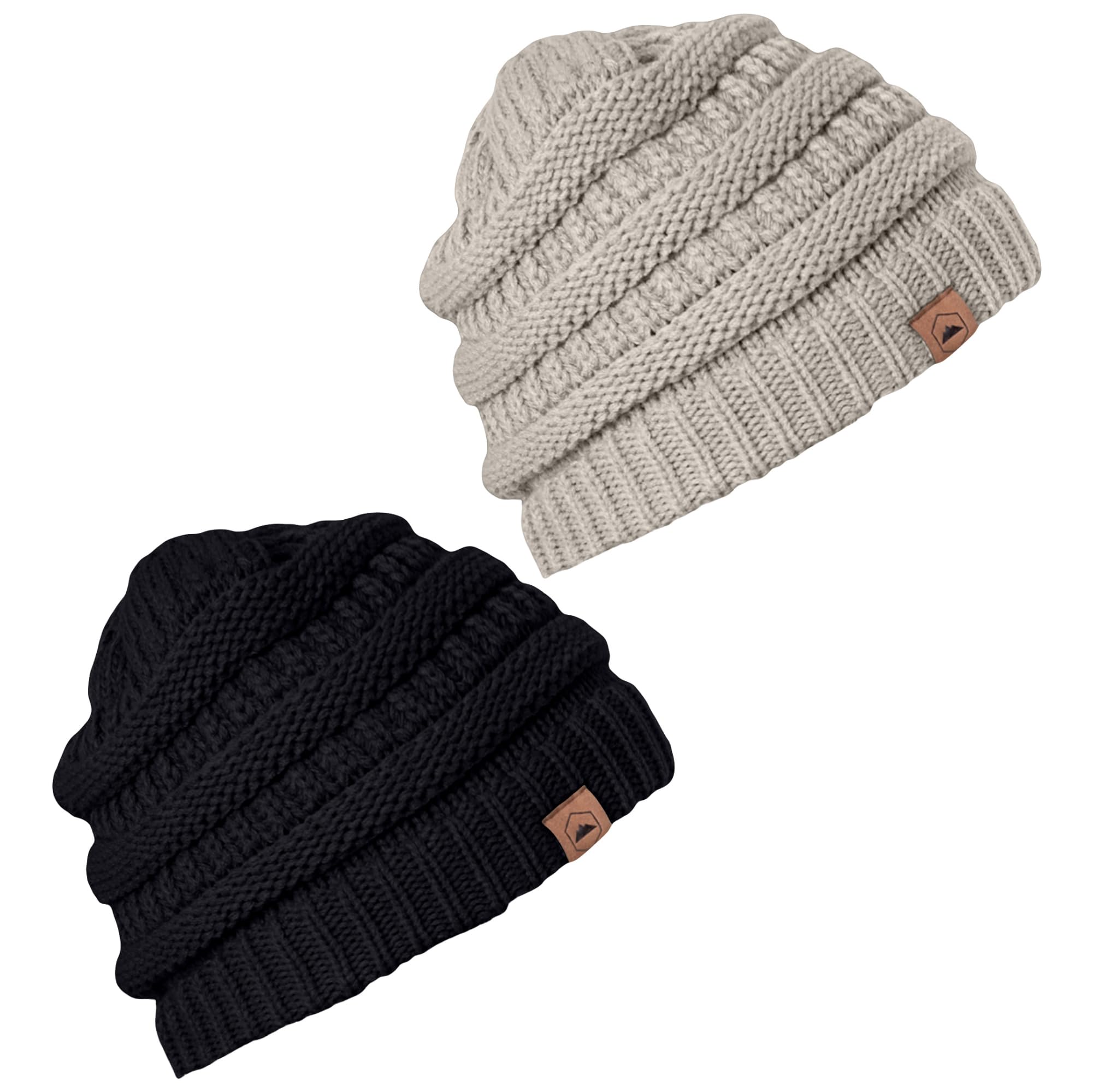 Tough Headwear Womens Winter Hat - Warm Chunky Cable Knit Beanies - Winter Beanie Hats for Women Cold Weather - Beanies Women